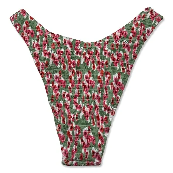 Floral Print Bikini Set | Triangle Bra+High Cut Cheeky Bottoms  | S | NWOT - Picture 5 of 5